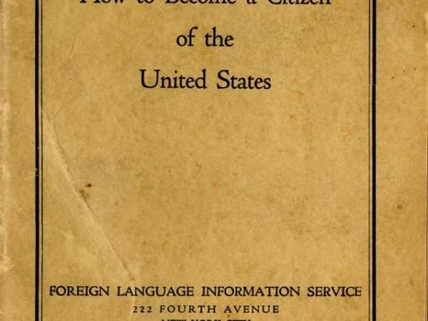 Pamphlet on "How to Become a Citizen of the U.S."