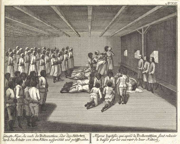 Slaves worshipping in church