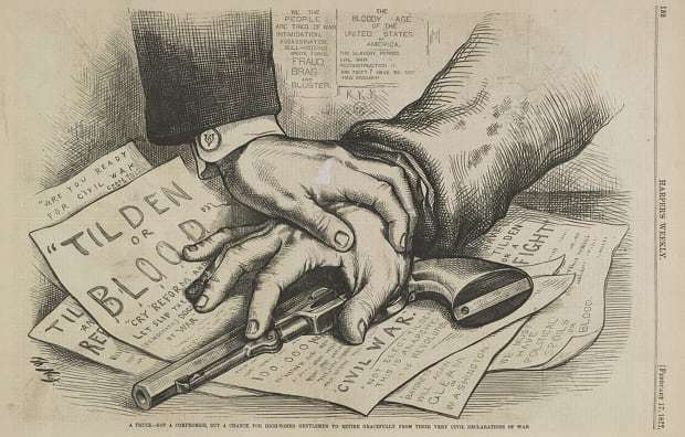 Compromise of 1877 political cartoon